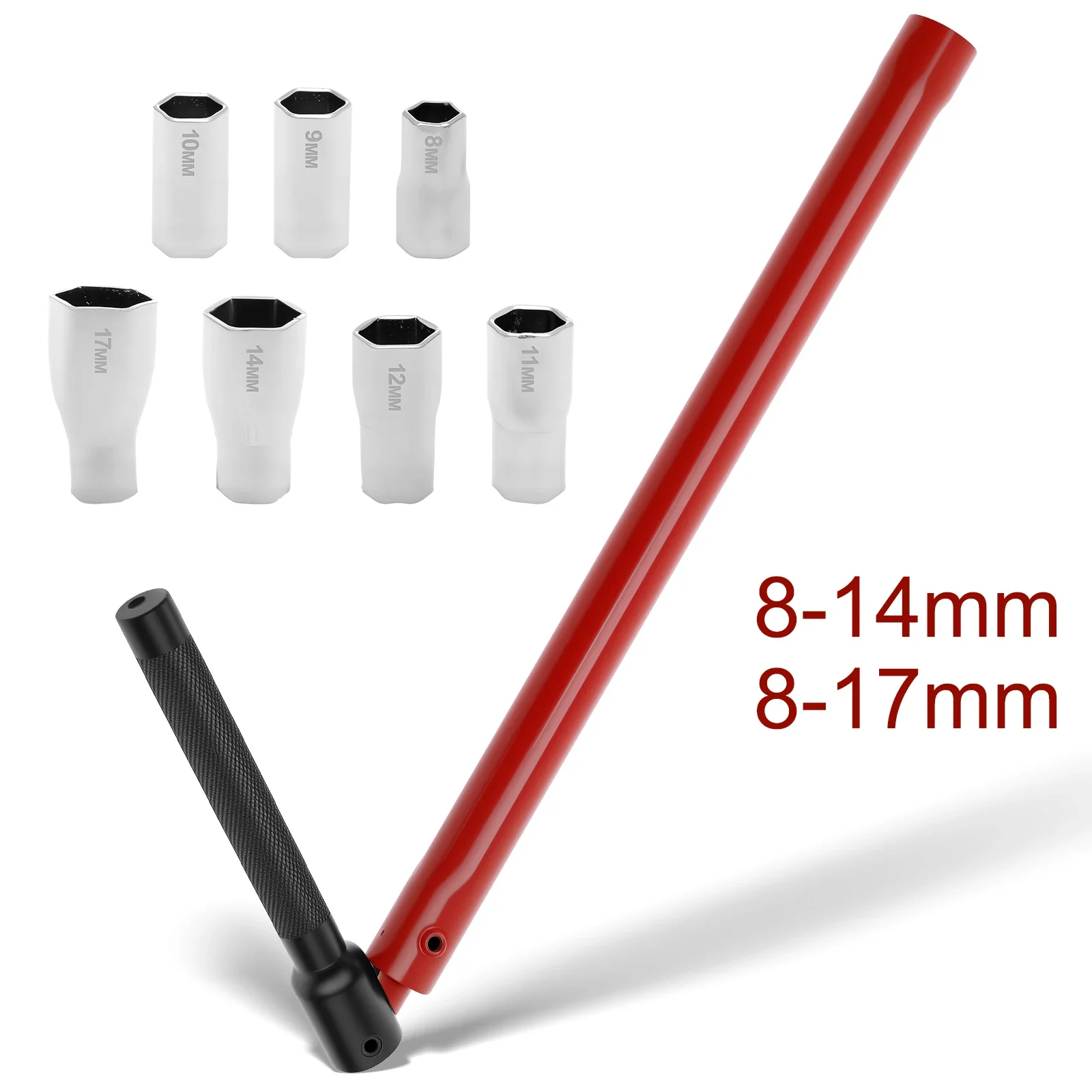 Carbon Steel Tap Wrench Adapter Set Kitchen Bathroom Sink Faucet Valves Installation and Disassemble Wrench Tool 8-14/8-17mm