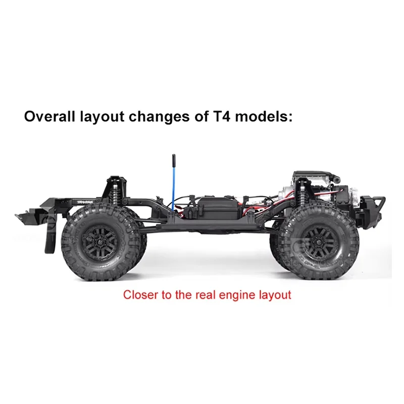 B46C الطراز القديم V8 محرك بالوعة الحرارة العالمي ل 1/10 ل Traxxas TRX4 TRX6 محوري SCX10 90046 RC الزاحف سيارة