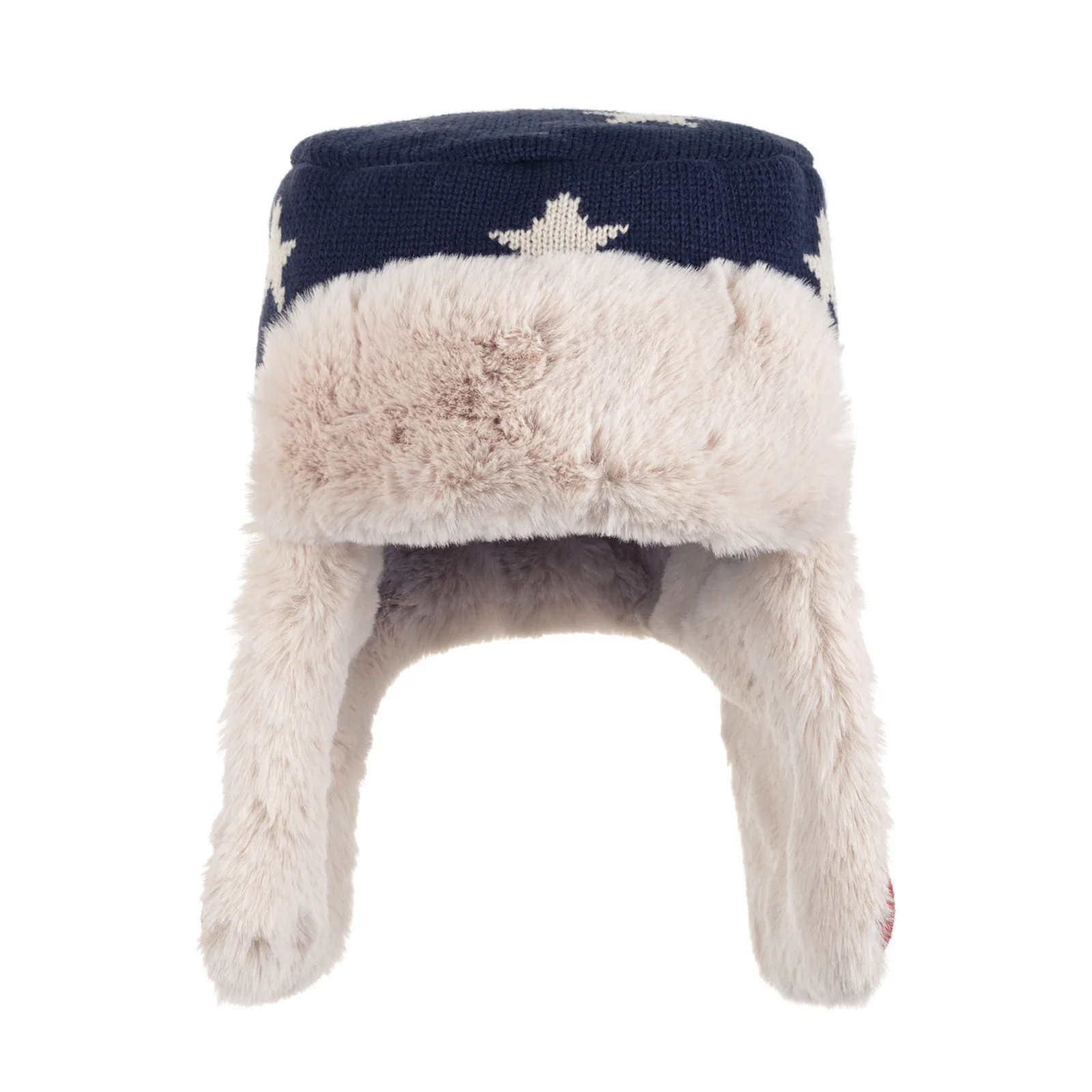 FS Red Navy Striped Winter Knitted Hats For Men Women Plus Plush Windproof Bomber Hat With Earflap Keep Warm Russian Cap Bonnet