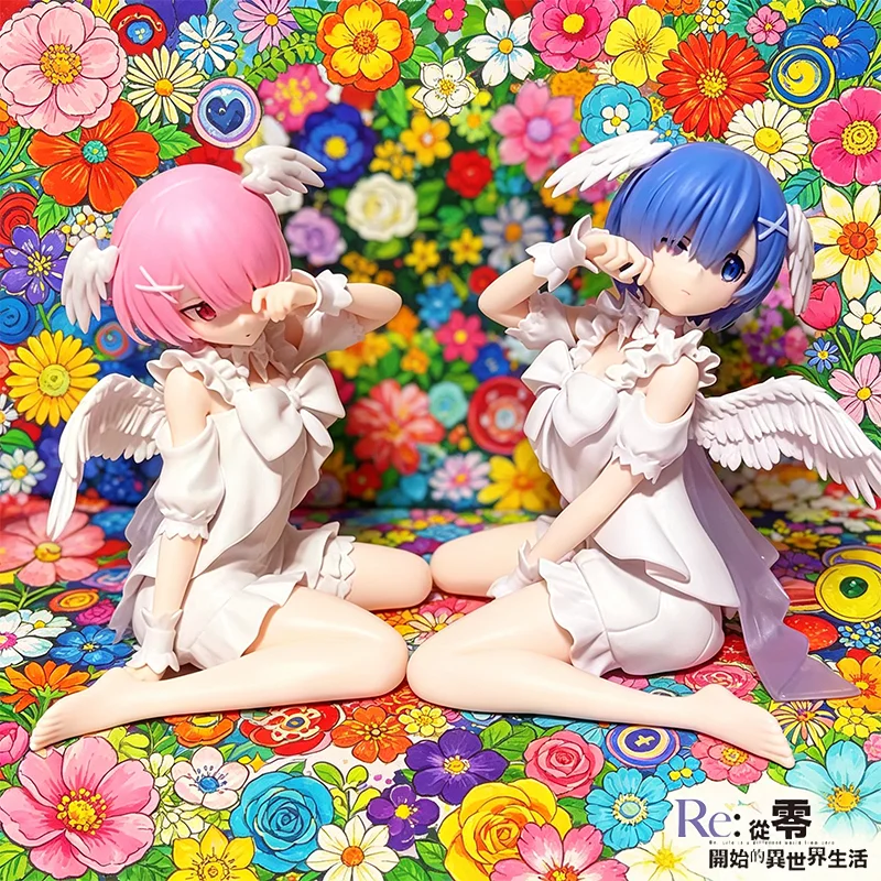 

Bandai Original Banprest Relax Time Re:Zero Starting Life In Another World Ram Sweet Angel Ver.Action Figures Anime Figuras Toy