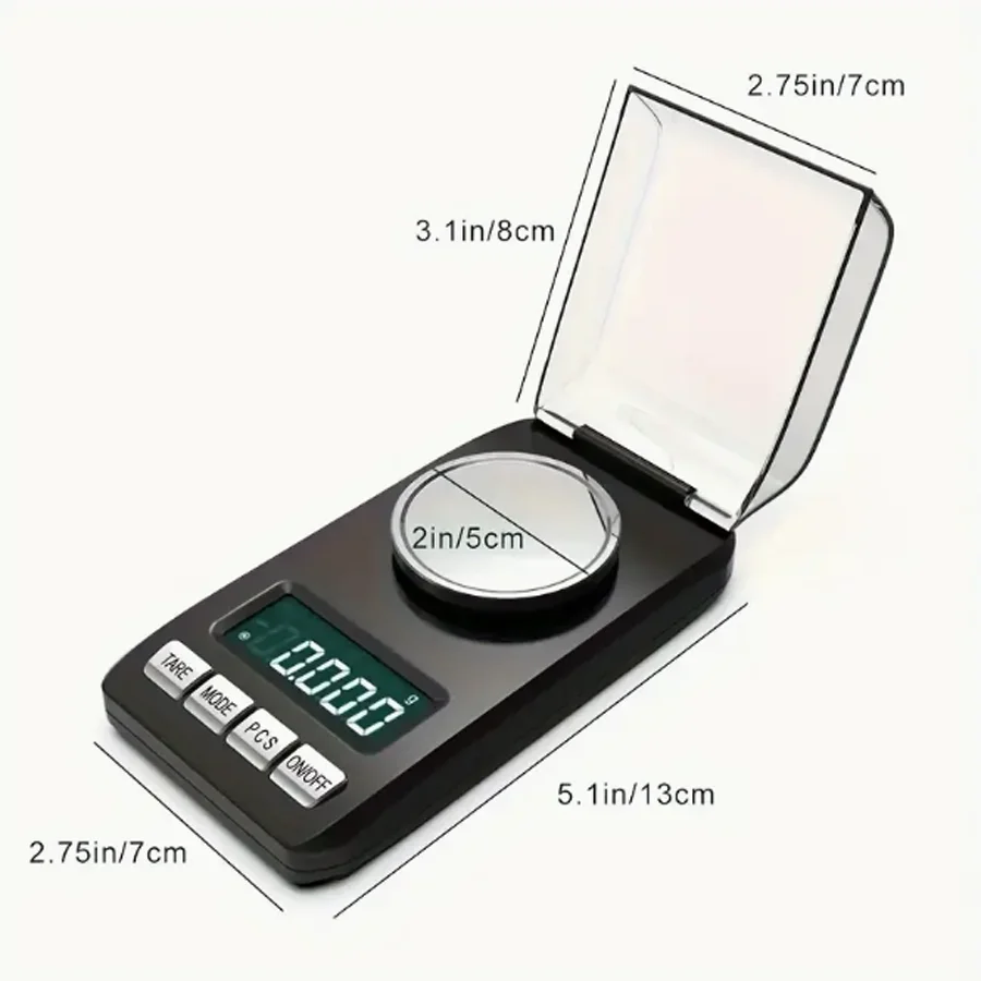 High Precision USB Charging Jewelry Scale 0.01g Mini Electronic Pocket LCD Accurate Digital Balance Weight Gold Diamond Scale