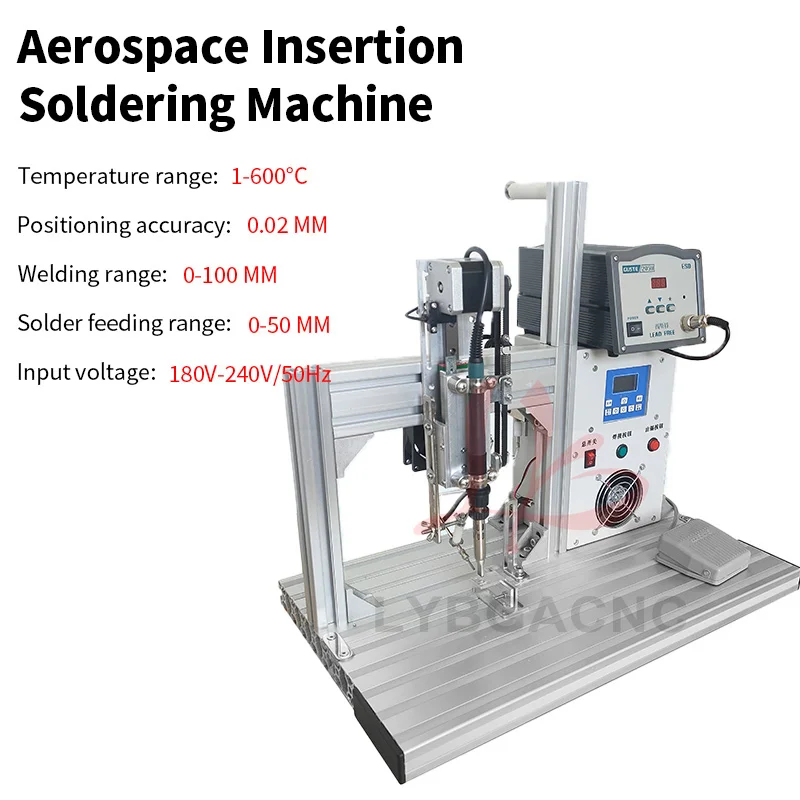 

Airline Plug Soldering Machine with Adjustable Temperature Range 1-600°C for Aviation Wiring 180V-240V/50Hz Fixture Included