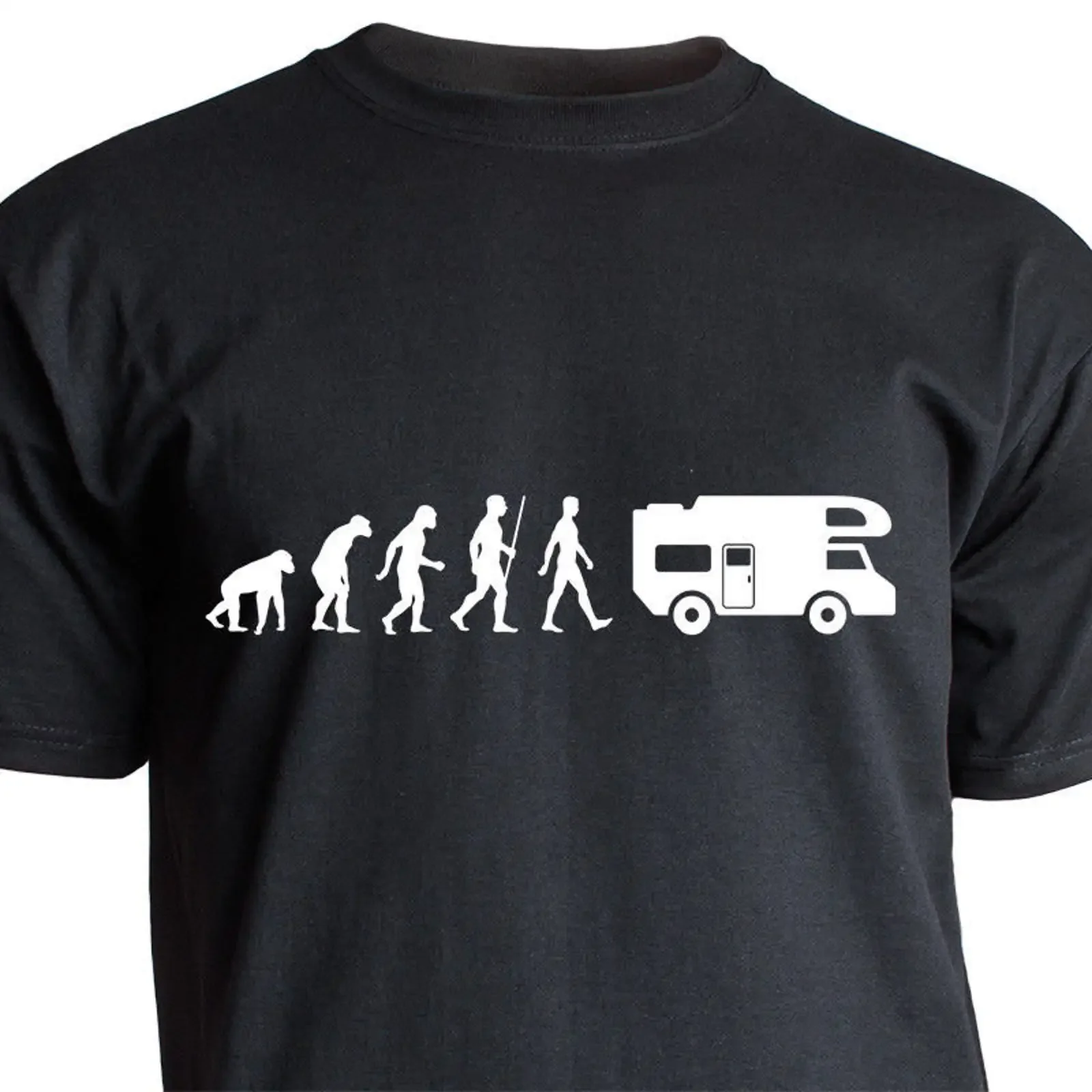 T-shirt motif amp quot Motorhome Evolution S XXXL, cadeau pour les campeurs, vintage, lavé, pour homme, doux, respirant, polyvalent, à la mode