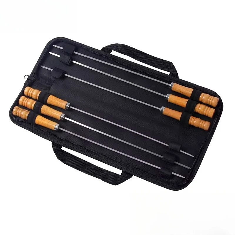 

6-Pack 304 Stainless Steel Wooden Handle Flat Baking Needle Tool Braze