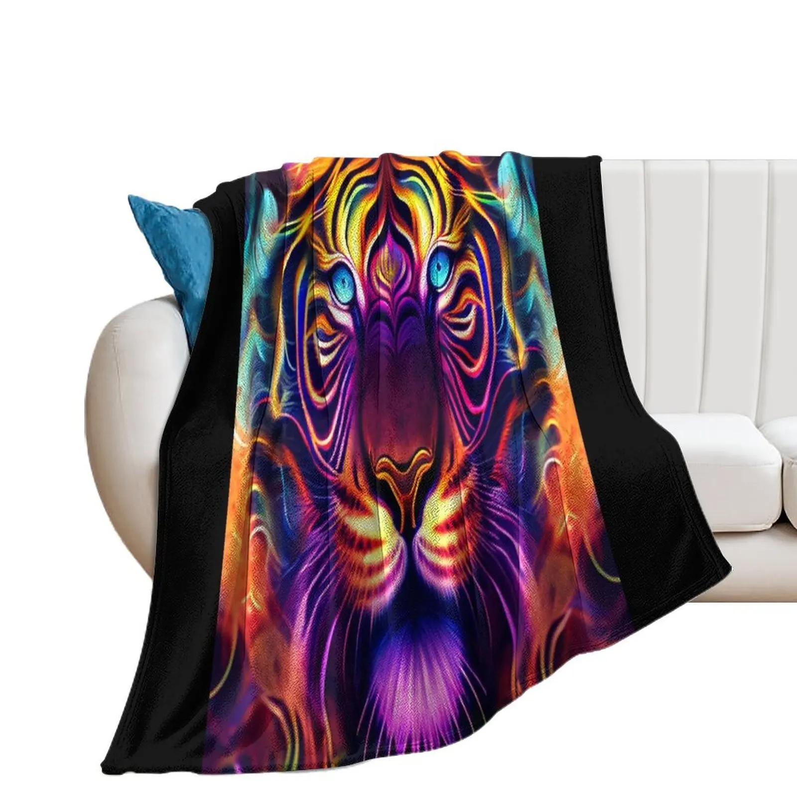 

Fiery Tiger Throw Blanket for winter anime heavy to sleep Blankets