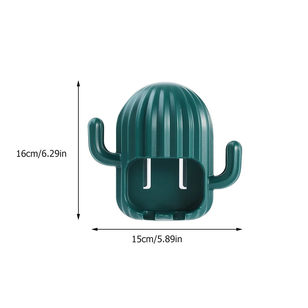 4 Pcs Cactus Toothbrush Holder Cartoon Cactus-shaped Rack Bathroom Supplies Paste Hand Chain Abs Key Ring Racks