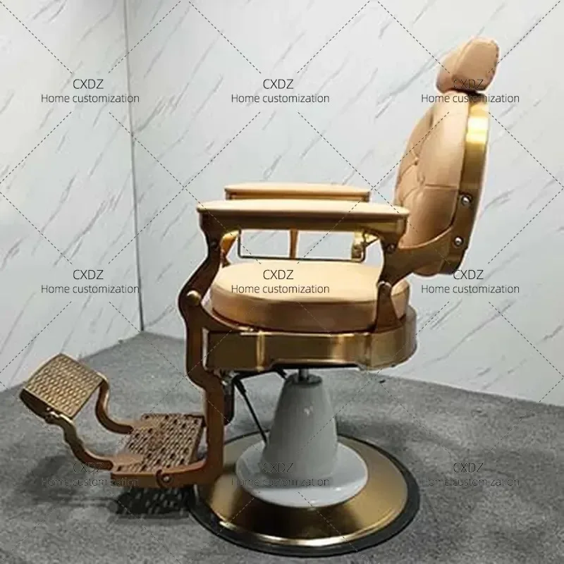 Professional Hair Salon Chair Comfortable Perm Dyeing Barber Shop Hydraulic Lift Swivel Chair High End VIP Styling Seat