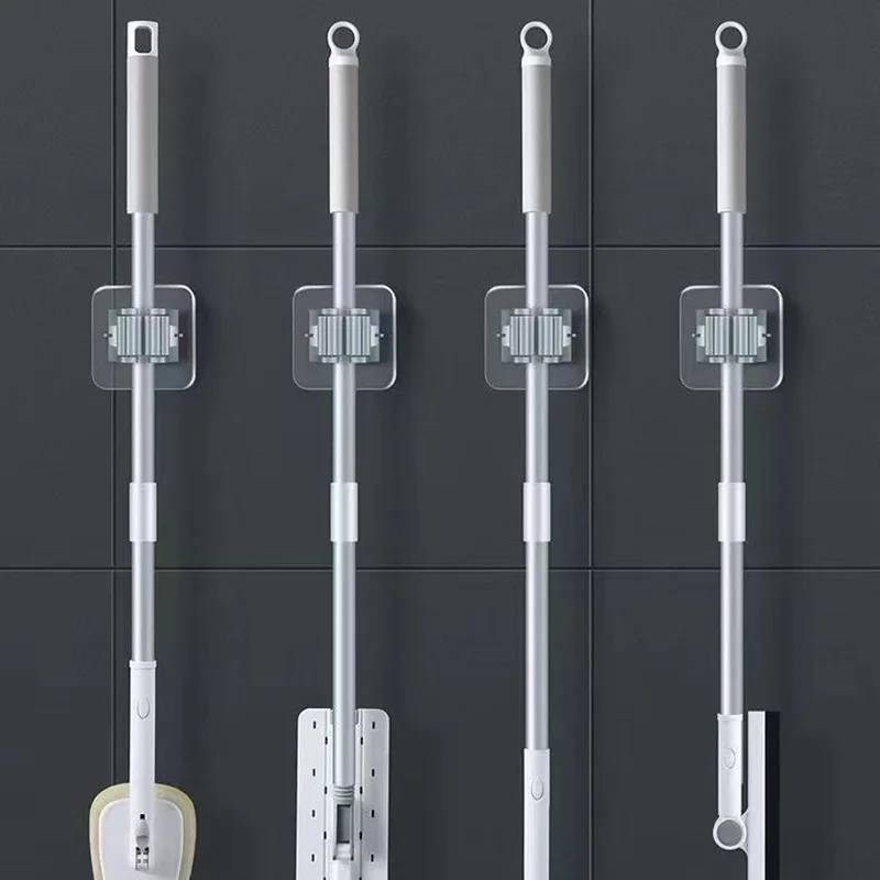 No Punching and No Marking Mop Clip Wall Hanging Mop Broom Hook Fixed Mop Rack Storage Viscose Mop Wall Hanging Clip