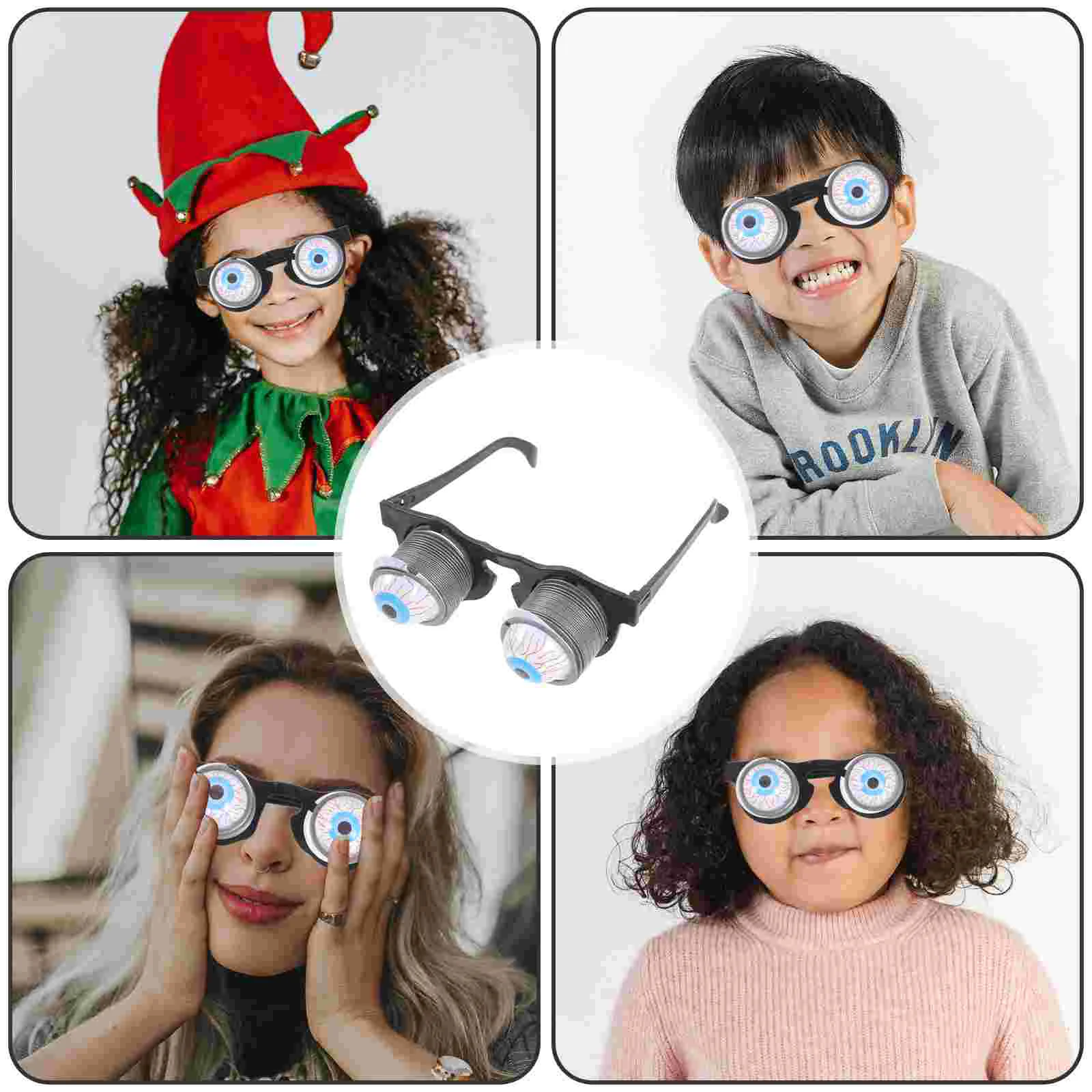 2 uds gafas de primavera para adultos juguetes para niños 1400X650X500CM gafas de globo ocular Googly de plástico