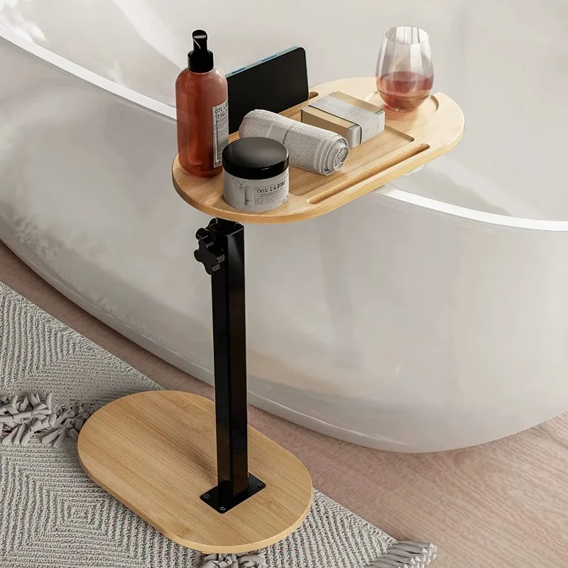 Bamboo bathroom rack, bathtub storage rack, picnic portable table, mobile phone tablet stand, bathroom rack tray