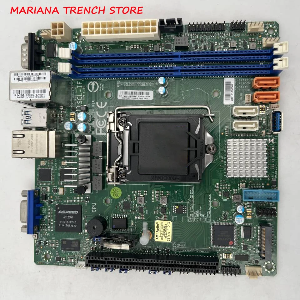 

X11SCL-IF для Supermicro Mini-ITX материнская плата 8/9 поколения Core i3 Xeon E-2100/2200 процессор