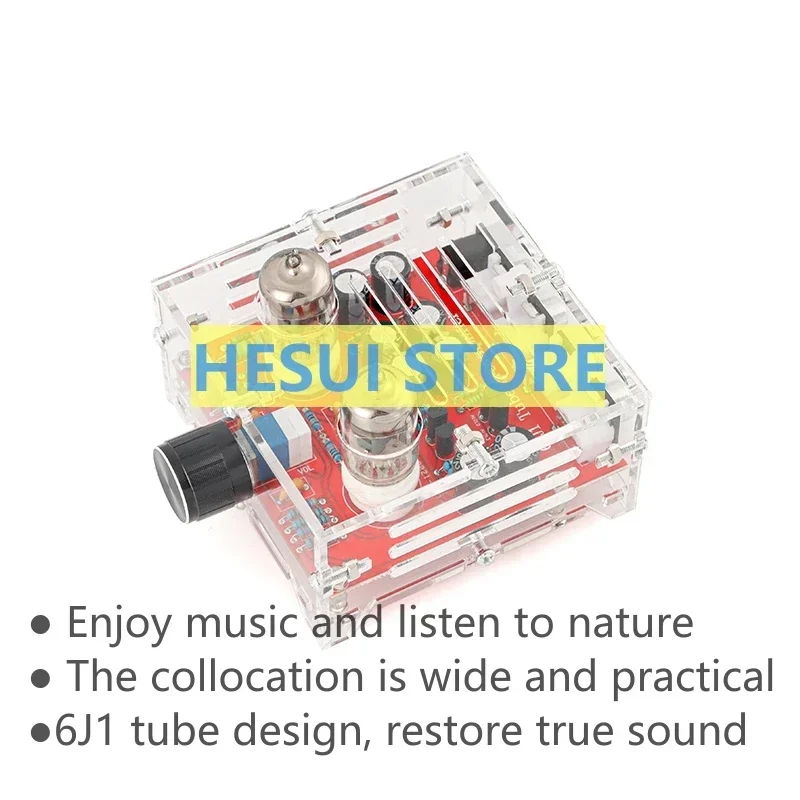Fever-grade 6J1 vacuum tube bladder machine front stage board HIFI Class A tone board power amplifier board module XH-A201