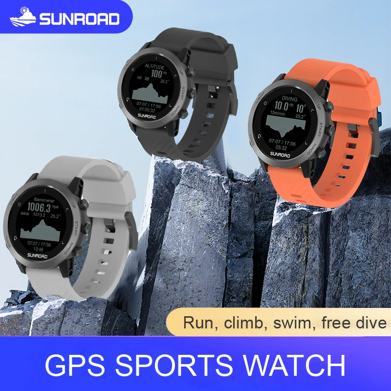 Reloj todoterreno GPS + brújula versión profesional europea, Plan de entrenamiento de triatlón, altímetro, barómetro, aplicación dura para Android