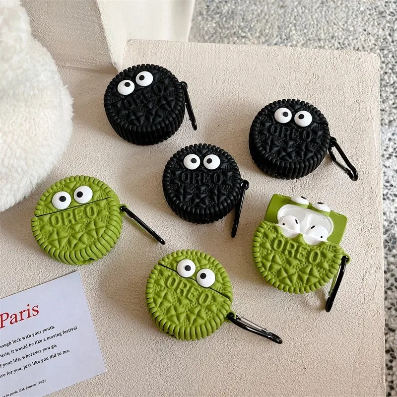 Cartoon Cookie Case For AirPods 3 Airpod 1 2 3 Pro Pro2 Bluetooth Earbuds Charging Box Protective Earphone Cover Cases