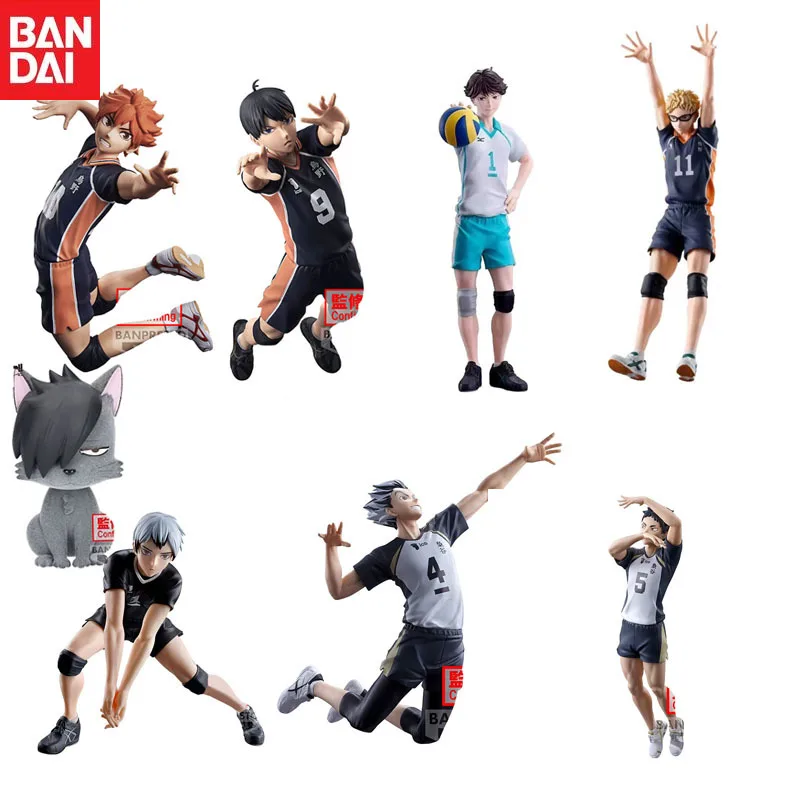 

Bandai Original Haikyuu!! Hinata Shoyo Kotaro Bokuto Akaashi Keiji Oikawa Tooru Yu Nishinoya Tobio Kageyama Action Figure Model