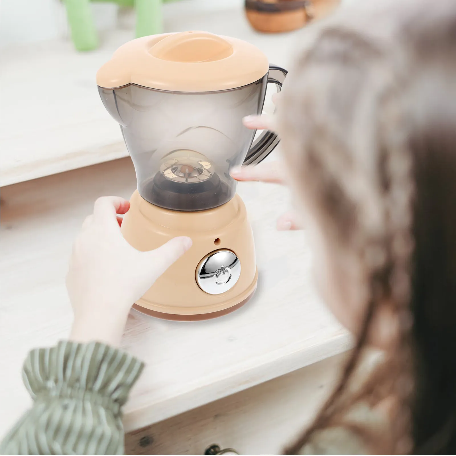 

1 шт. Миниатюрная соковыжималка-игрушка: креативный развивающий гаджет для детей с имитацией звука, забавная имитация бытовой техники для дома и офиса