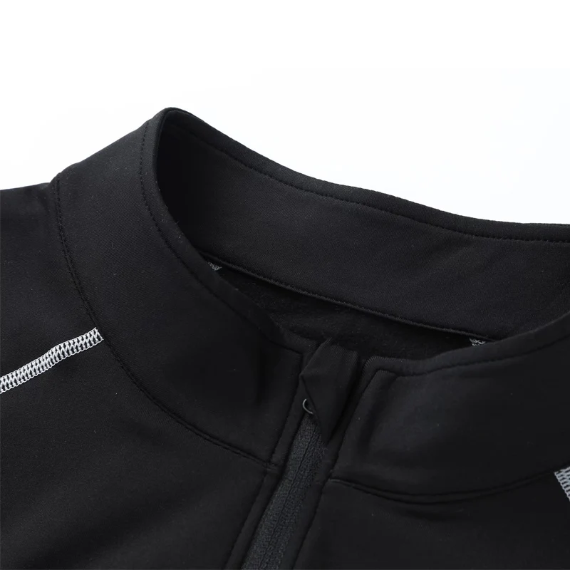 Compression Long Sleeve Shirt Black Men's Tracksuit Second Skin Winter Fleece Thermal T-Shirt Turtle Neck Kids Warm Base Layer