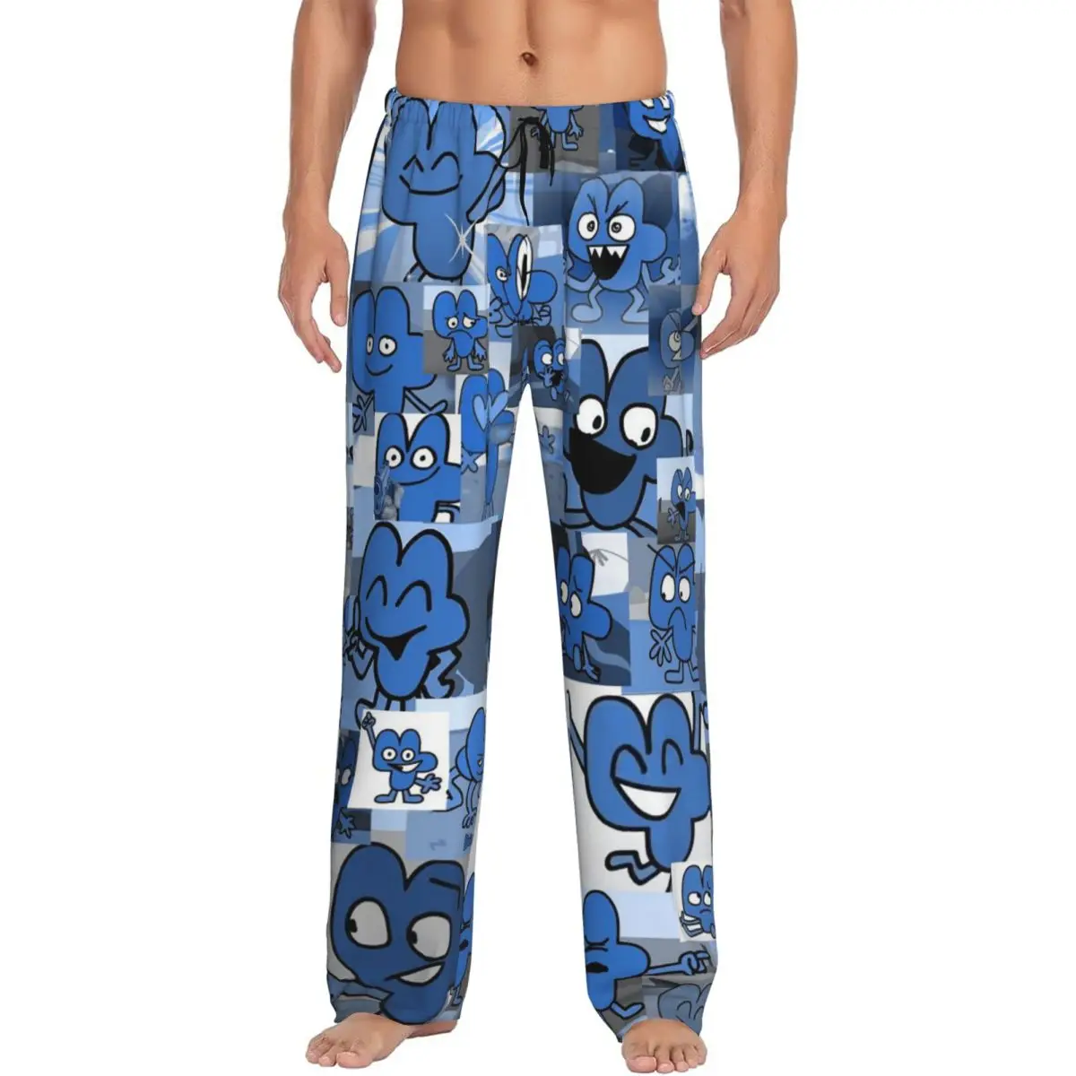 

Custom BFDI Pajama Pants Men Sleepwear Sleep Lounge Bottoms with Pockets