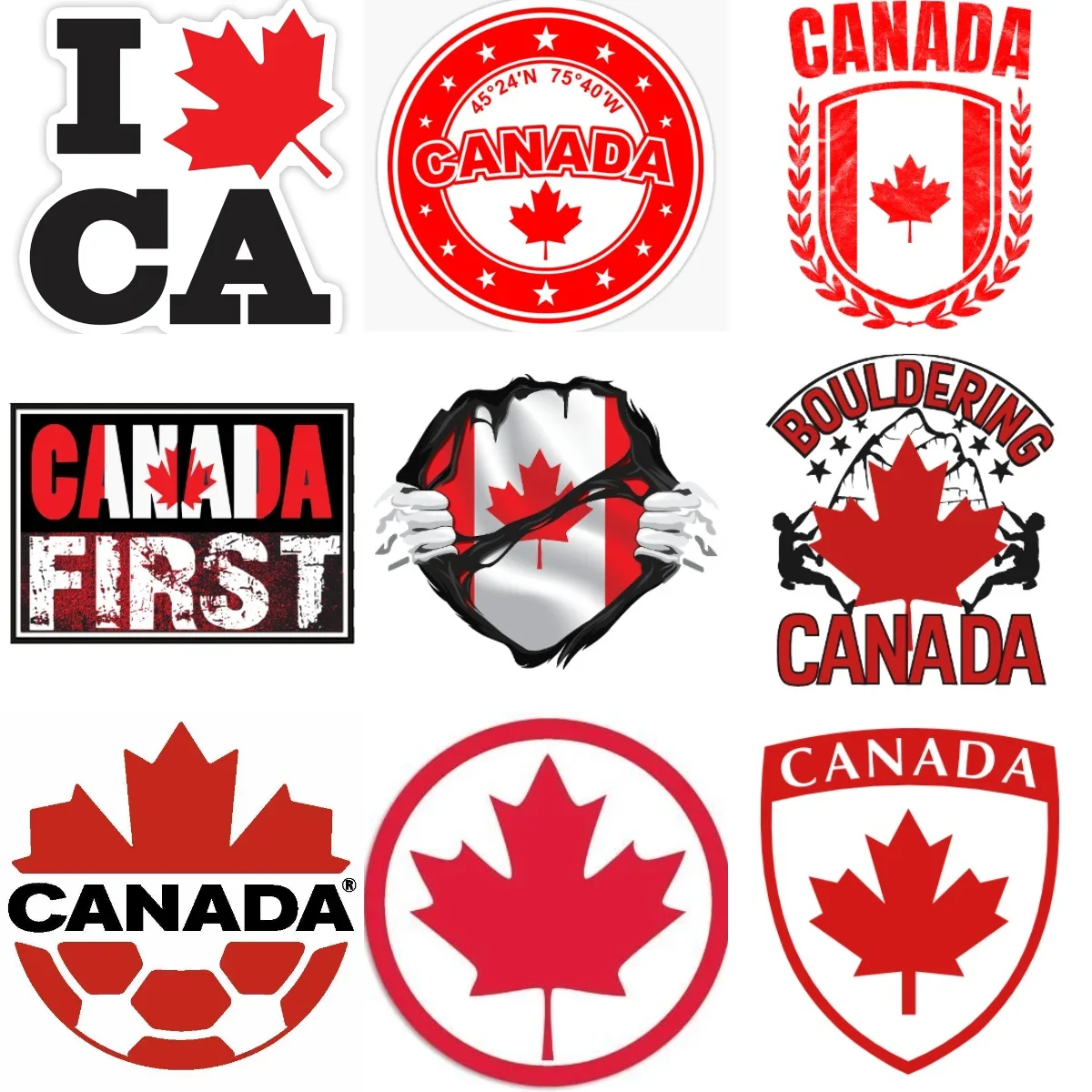 

Canada Flag Map Maple Leaves Creative PVC Sticker for Decorate Car Motorcycle Bicycle Helmet Window Wall Fridge Decal Accessorie