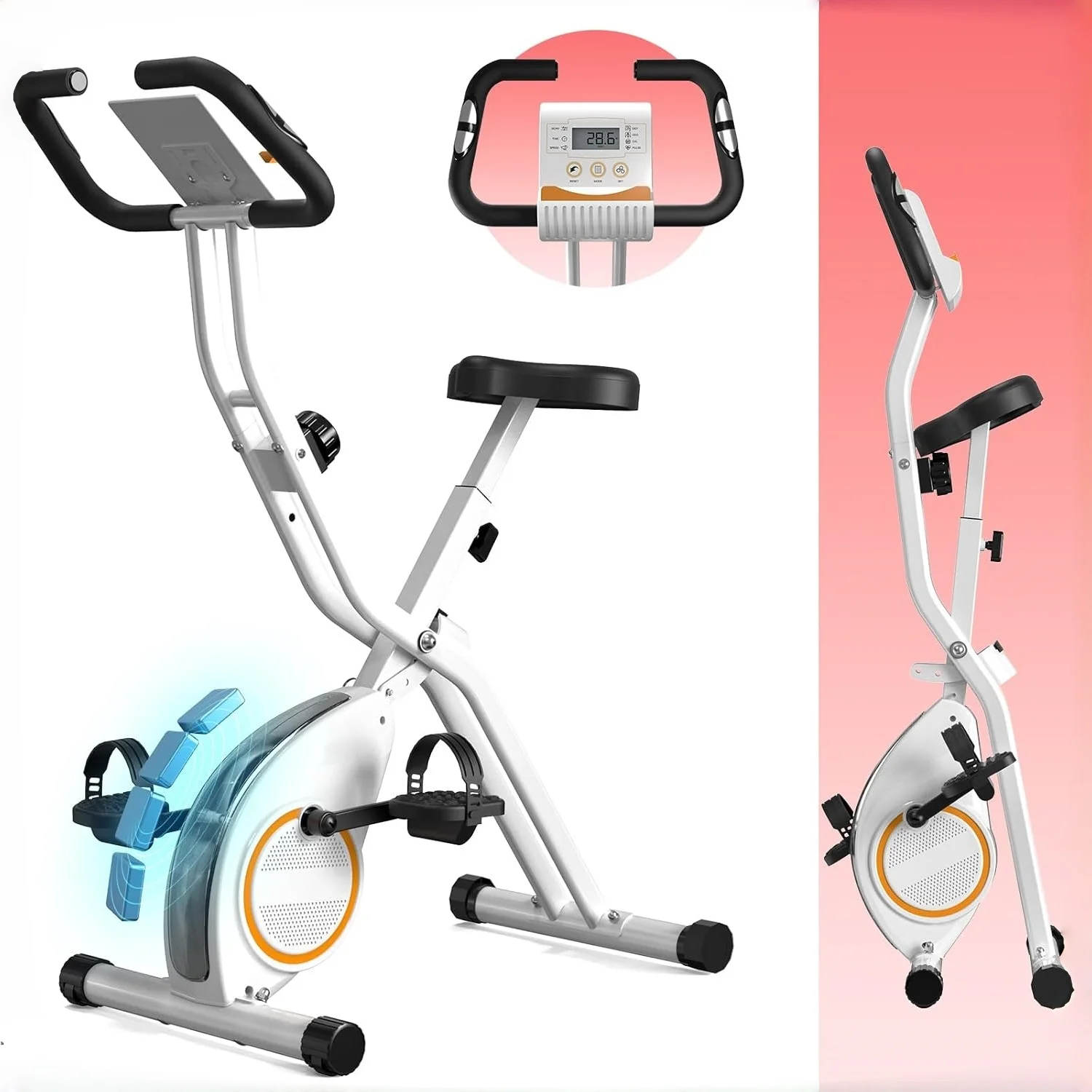 Magnetic Control Folding Indoor Aerobic Exercise Workout Equipment Backrest Type