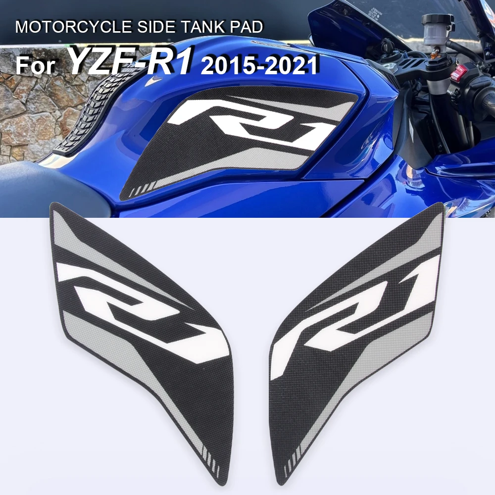 

Motorcycle Side Fuel Tank Pad Protector For Yamaha YZF-R1 YZF R1 YZFR1 2015-2021 Non-slip Knee Grip Traction Sticker Accessories