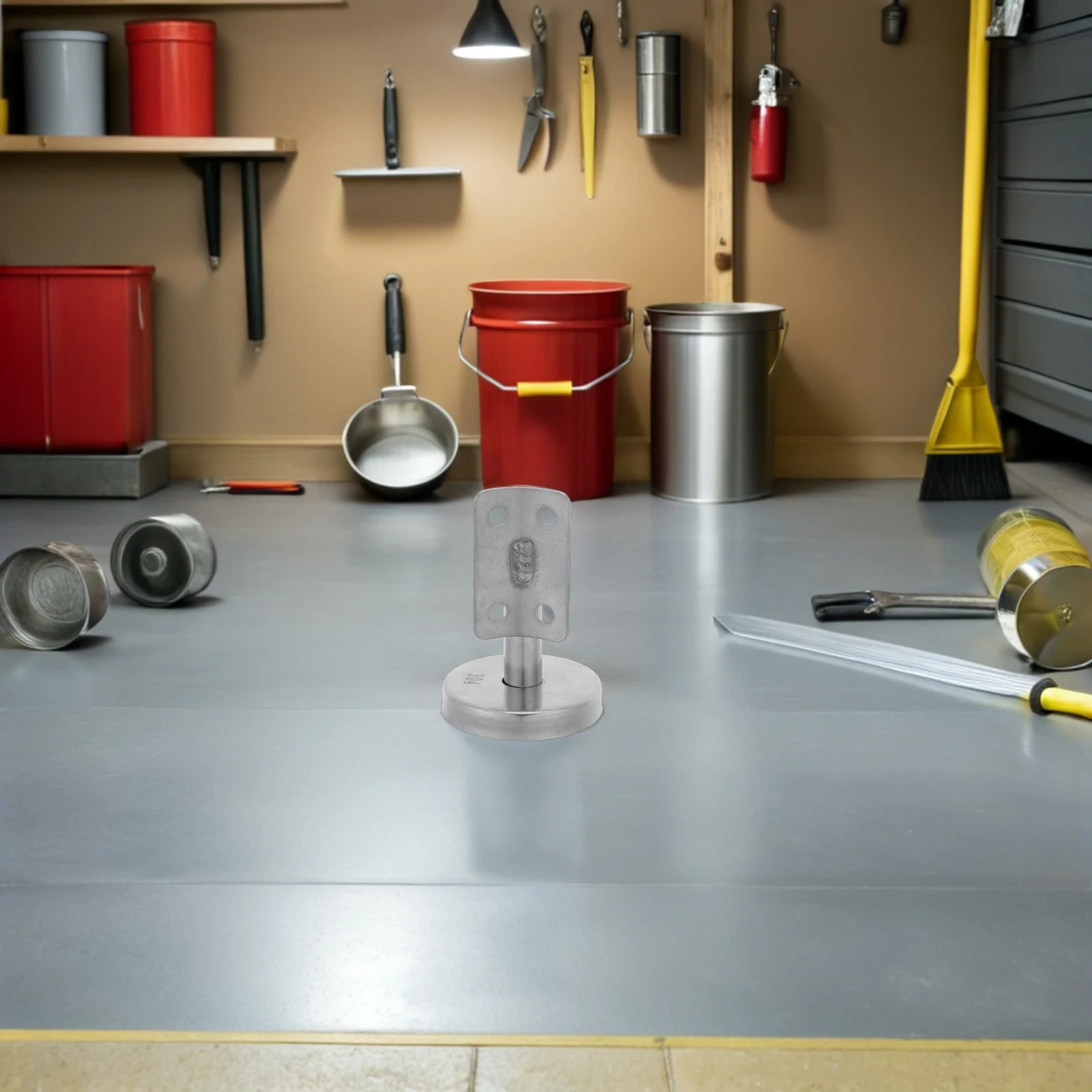 

4Pcs Stainless Steel Handrail Brackets Wall Mounted Stair Rail Support 6x5x5cm Round Base Bracket for Indoor Outdoor Hallway