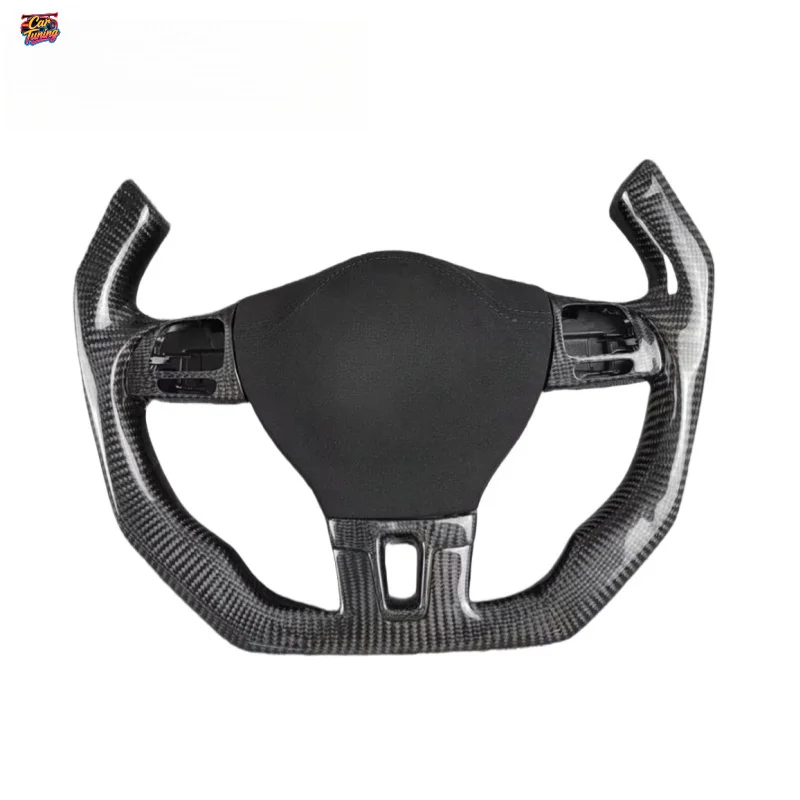 For Volkswagen Golf POLO Passat CC Jetta Flat Bottomed Sport Carbon Fiber Steering Wheel Customized Modification Without Airbag