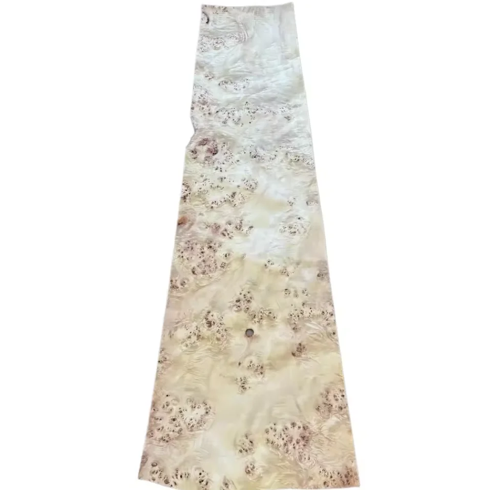 L:2.5Meters W:0.46meters Thickness:0.5mm Natural Poplar Burl Wood Veneer Guitar Body Veneer DIY Wookworking Decorative Material