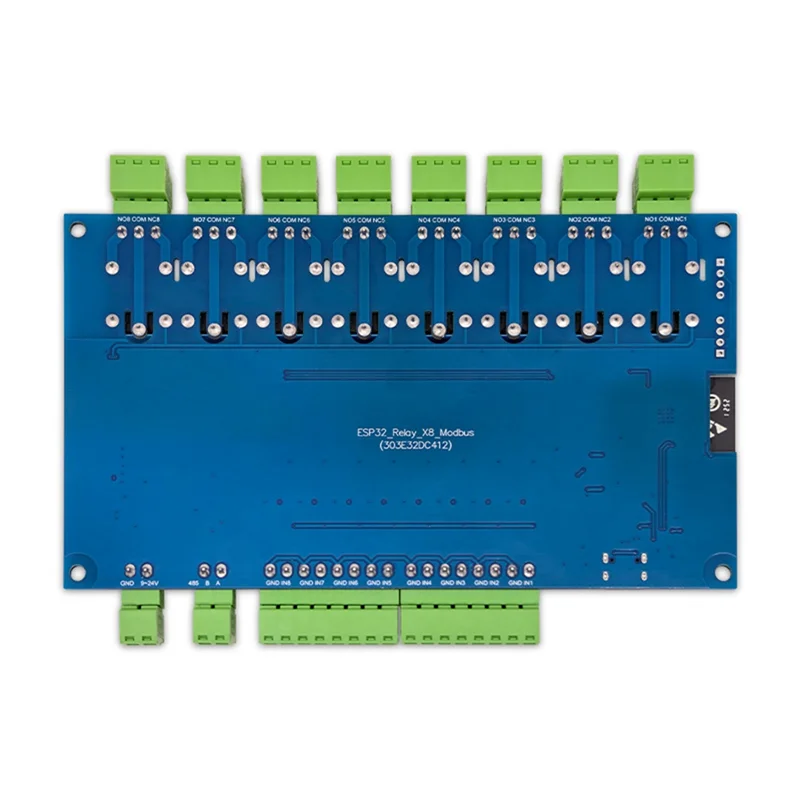 ESP32 RS485 Modbus 8-Kanal-Relaismodul 9-24 V TYPE-C mit WIFI-Bluetooth-Unterstützung für Fernbedienungsanwendungen