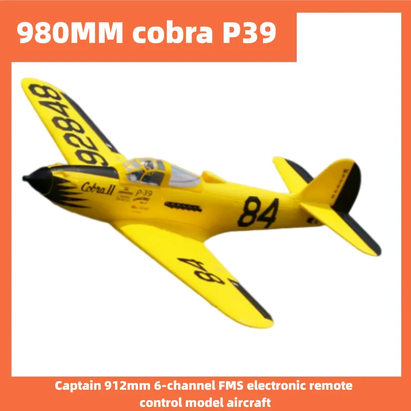 

RC Airplane 980mm P-39 P39 Cobra II High Speed Racing 4S 6CH with Reflex Gyro Durable PNP Scale Model Plane Aircraft Avion