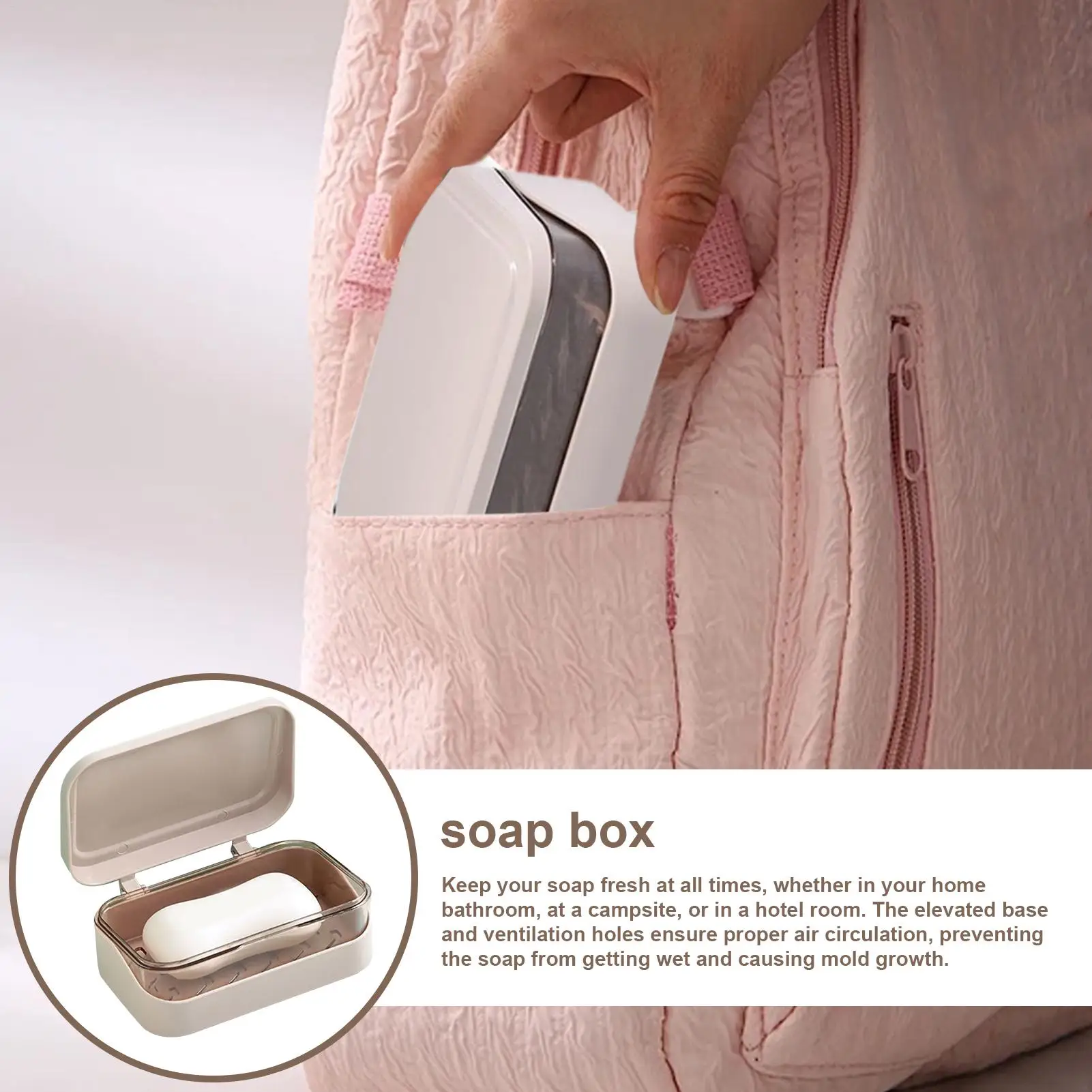 Soap Case for Shower Dustproof Leakproof Space Saving Double Layer Bathroom Soap Dish Shower Bathroom Bathtub Sink Kitchen view 3