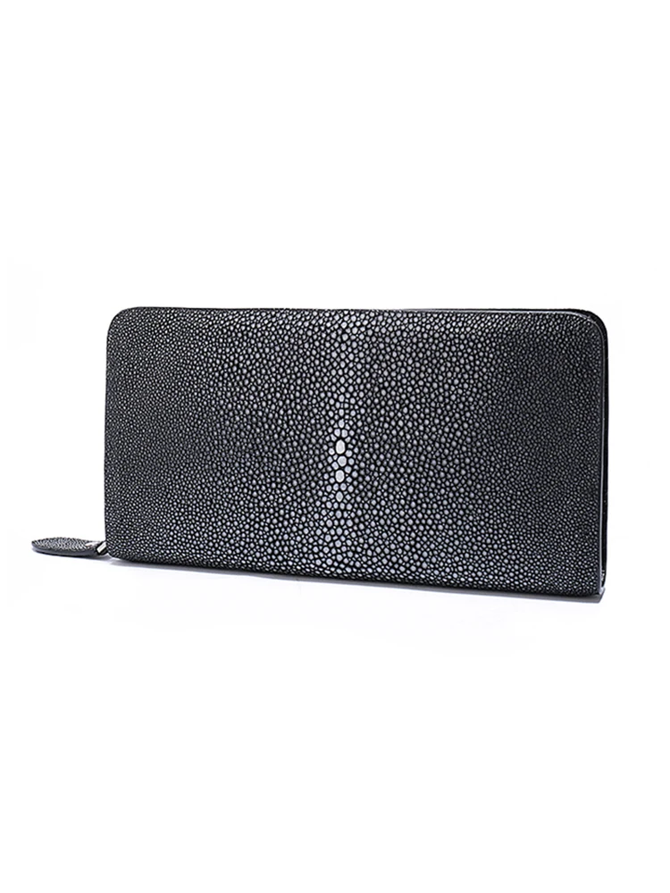 

Pearl fish skin men's wallet genuine leather handbag women's socialite temperament long zippered handbag