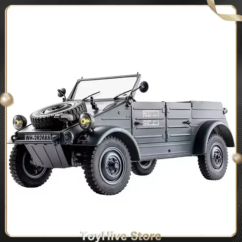 FMSRC سيارة 1:12 Type82 Kubelwagen نموذج كهربائي رباعي العجلات محرك متغير السرعة الرجعية سيارة الحرب العالمية الثانية الاطفال ألعاب جنسية هدية #5