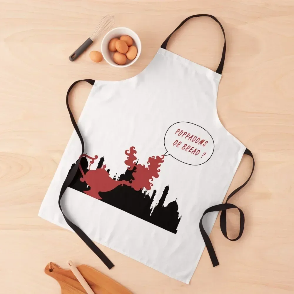 

POPPADOMS OR BREAD OFF MENU PODCAST FAN MAGIC LAMP DESIGN Classic T-Shirt Apron Household Items Kitchen Custom Apron