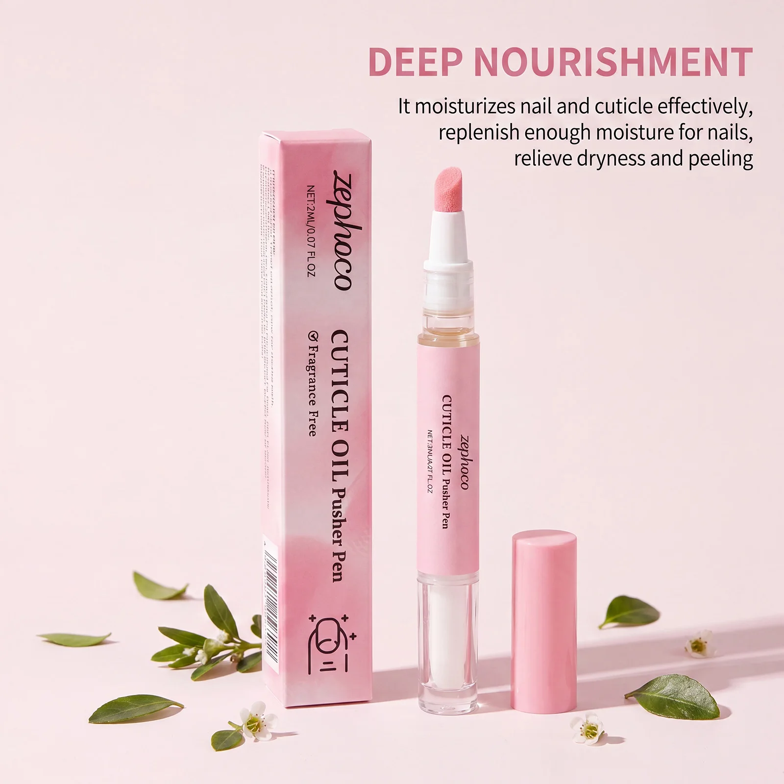 Cuticle Oil Pusher Pen Fragrance Free Sponge Tip Softens Dry Cuticles Hangnail Repair Nail Nourishing Nail Care view 6