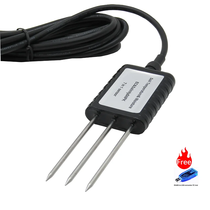 Good Smart Agriculture Integrated 7 in 1 Online Monitoring Datalogger Lora Lorawan Rs485 Soil Moisture Temp EC Salinity NPK Sens