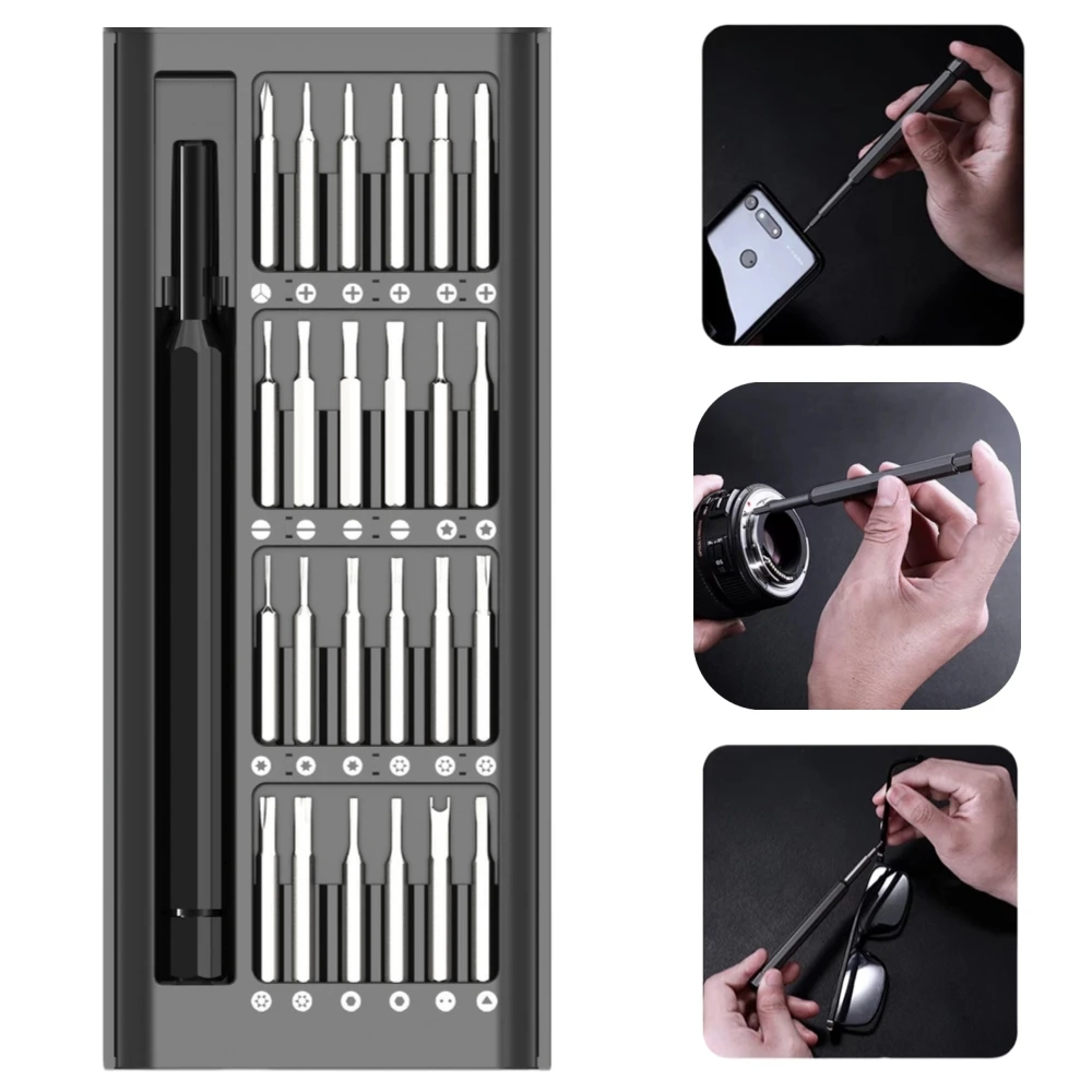 

25 in 1 Mini Pocket Screwdriver Set 24 Piece Small Repair Tool Kit for Mobile Phone PC Laptops Cameras Glasses