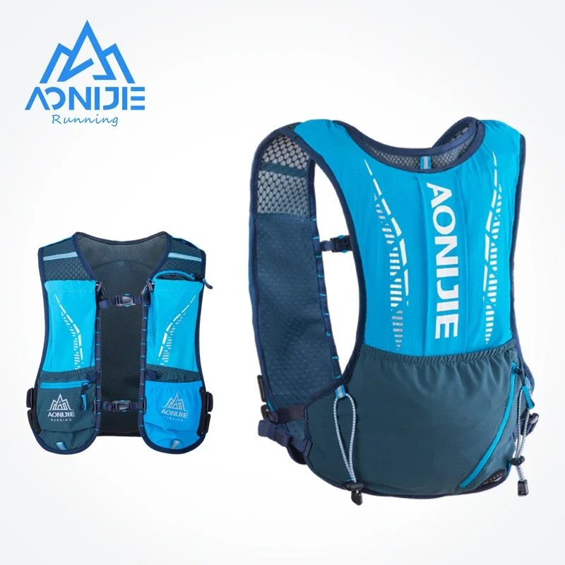 AONIJIE C9102S Ultra Vest 5L Hydration Backpack Pack Bag Soft Water Bladder Flask Set For Hiking Trail Running Marathon Race