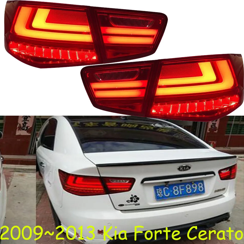 Dynamic Video For Forte Tail Light 2009 2010 2011 2012 2013 2014 2015 Cerato LED TailLight Forte Rear Lamp DRL+Brake+Park+Signal