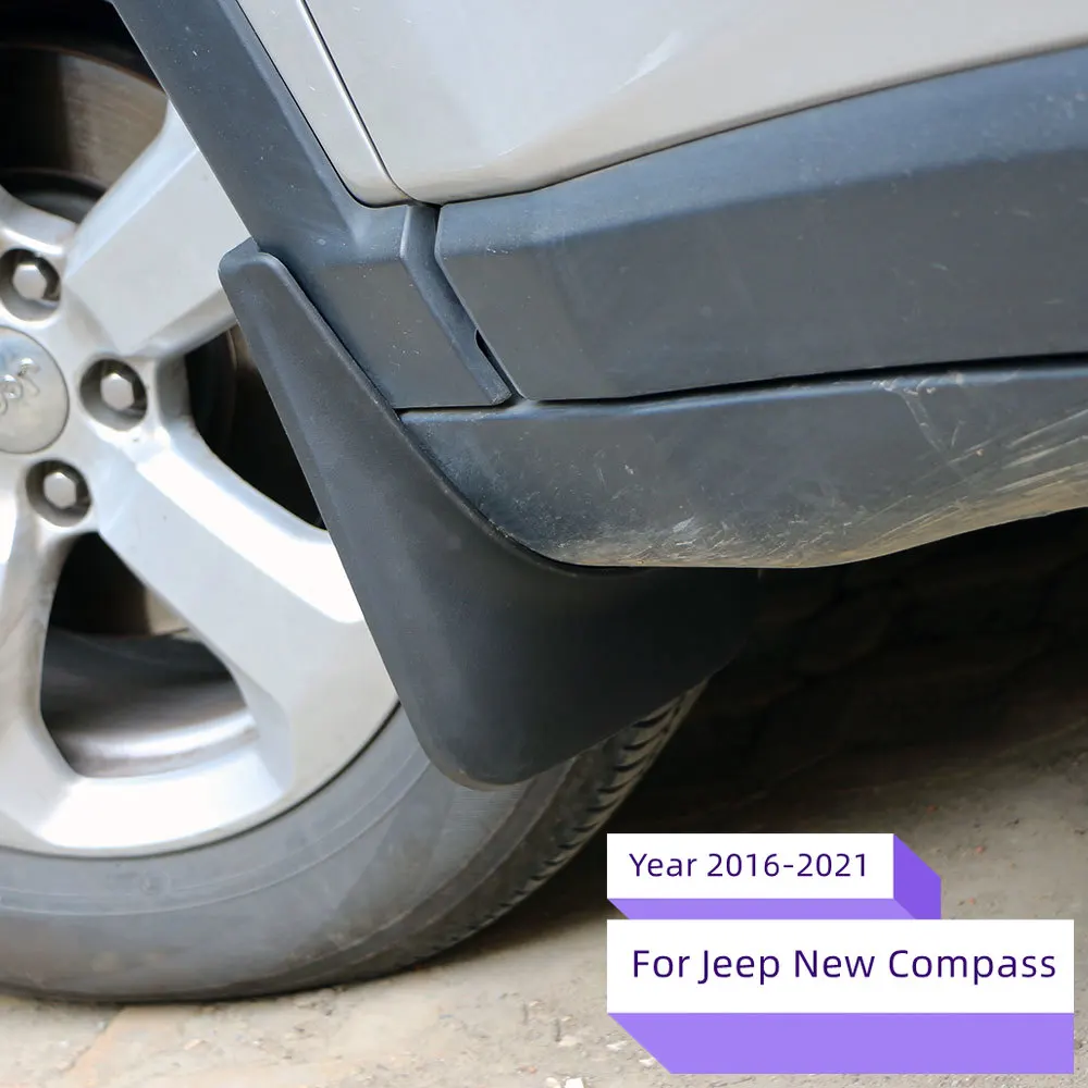 Mudguard for Jeep Compass 2017-2022 Front Rear 4pcs Mudflaps Mudguards Car Accessories Auto Styline Splash Guard Fender