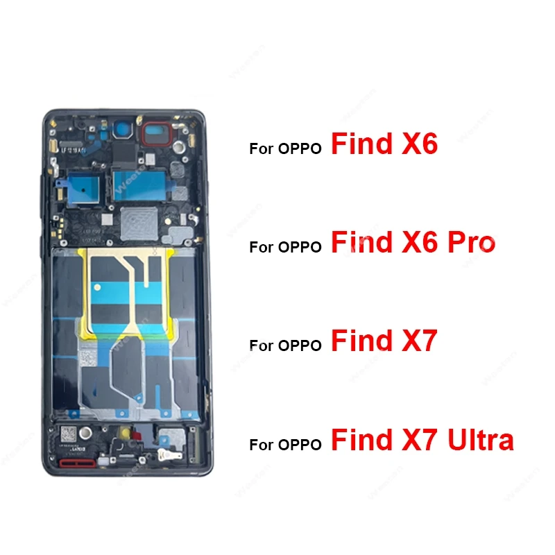 

Middle Frame Cover For OPPO Find X6 X7 Pro Ultra Middle Frame Cover Middle Housing with Camera Lens Frame Side Buttons Spare