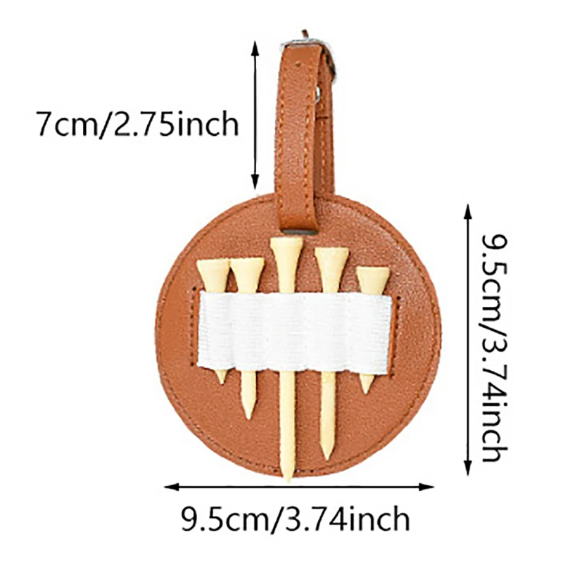 벨트 클립이 있는 가죽 골프 티 거치대, 골프 티 캐리어, 휴대용 골프 티 보관 가방, 골프 훈련 장비