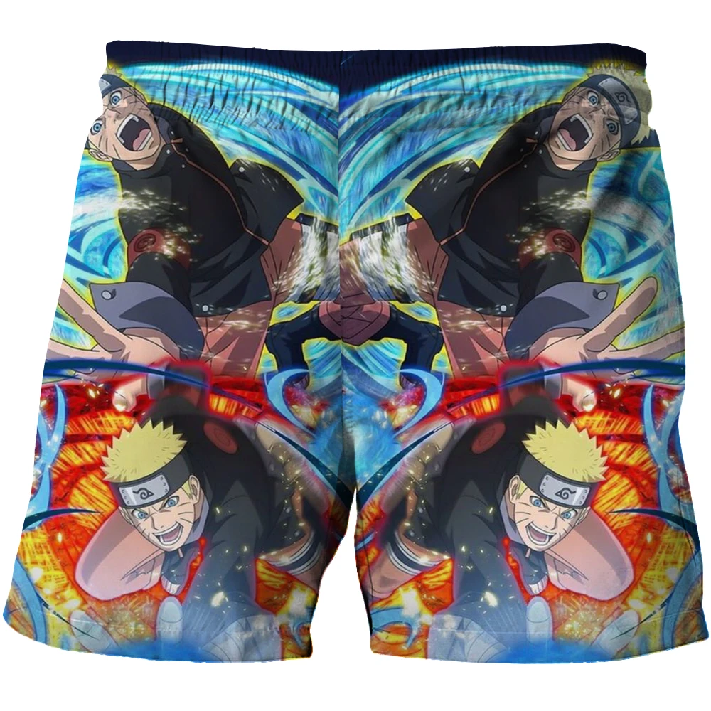 2025-26 verano cómodo y transpirable nuevos pantalones cortos superventas para niños/adultos pantalones cortos con personajes de Naruto estilo Anime Element