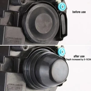 Carro led farol universal capa de poeira universal alongado e aprofundado capa de poeira lâmpada led especial capa poeira 10 principais vendas tampa farol azera - №7