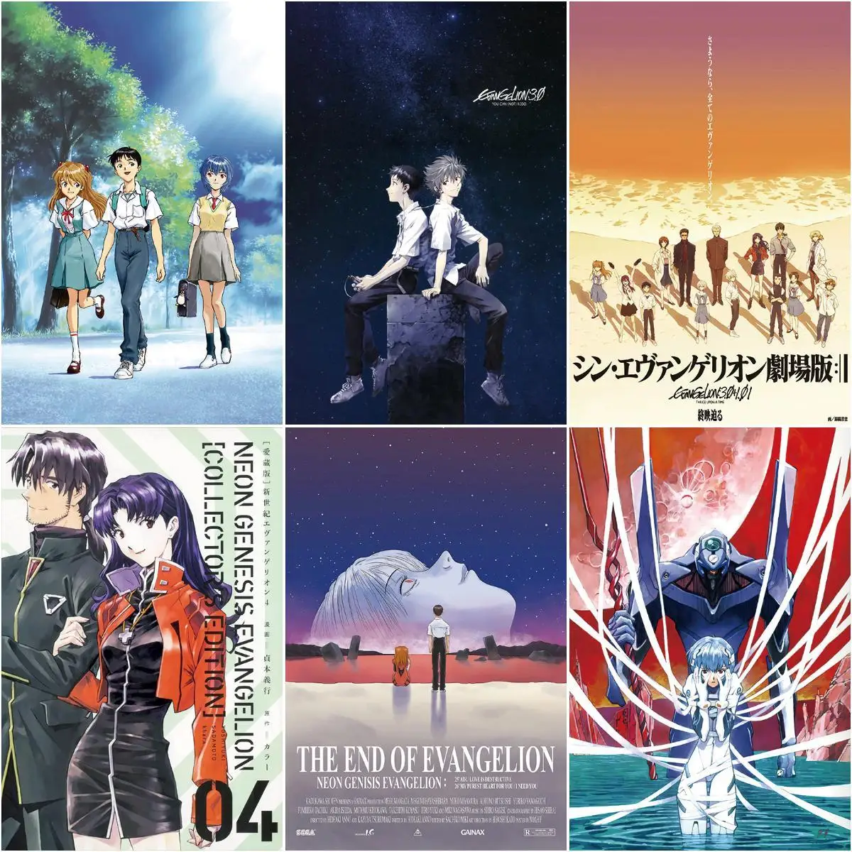 EVA nuevo siglo Evangelion pintura en lienzo sin marco Asaka decoración circundante Layeri ilustración cubierta póster papel tapiz