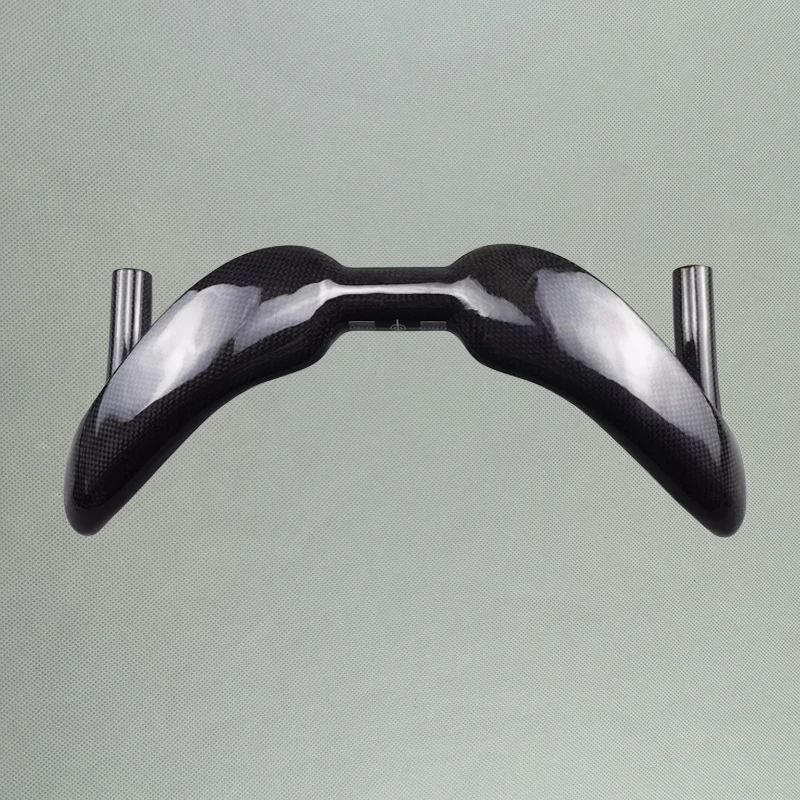 Brak logo karbonowa kierownica wygięta kierownica kierownica sprinter drop bar 3K błyszczące matowe wykończenie 31,8 mm 370/385 mm wyścigowe drążki hectic