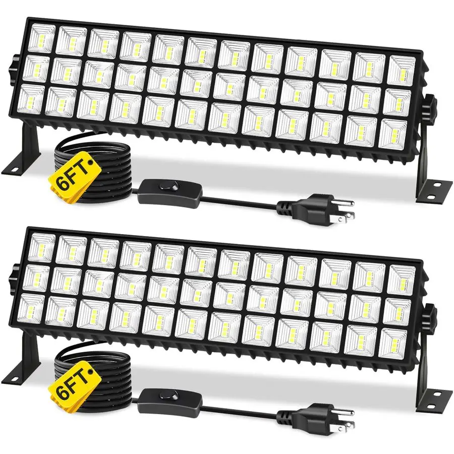 

100W Shop Light, 14000LM 6000K Daylight White Super Brighter LED Shop Light, IP66 Waterproof Garage Lighting with 1.8M 6FT Cord,