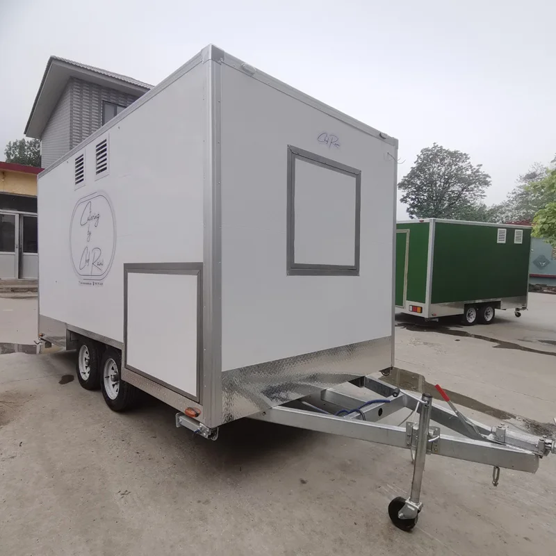 Truk makanan katering penuh gerobak makanan anjing panas Trailer makanan khusus USA dengan peralatan dapur restoran penuh