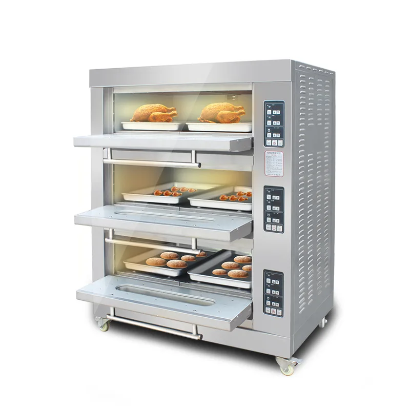Commercial 3-Tier 6-Tray Multi-Purpose Motor Bearing Oven Bakery  Tart Bread Fruit-Juice Other Food Processing Machinery