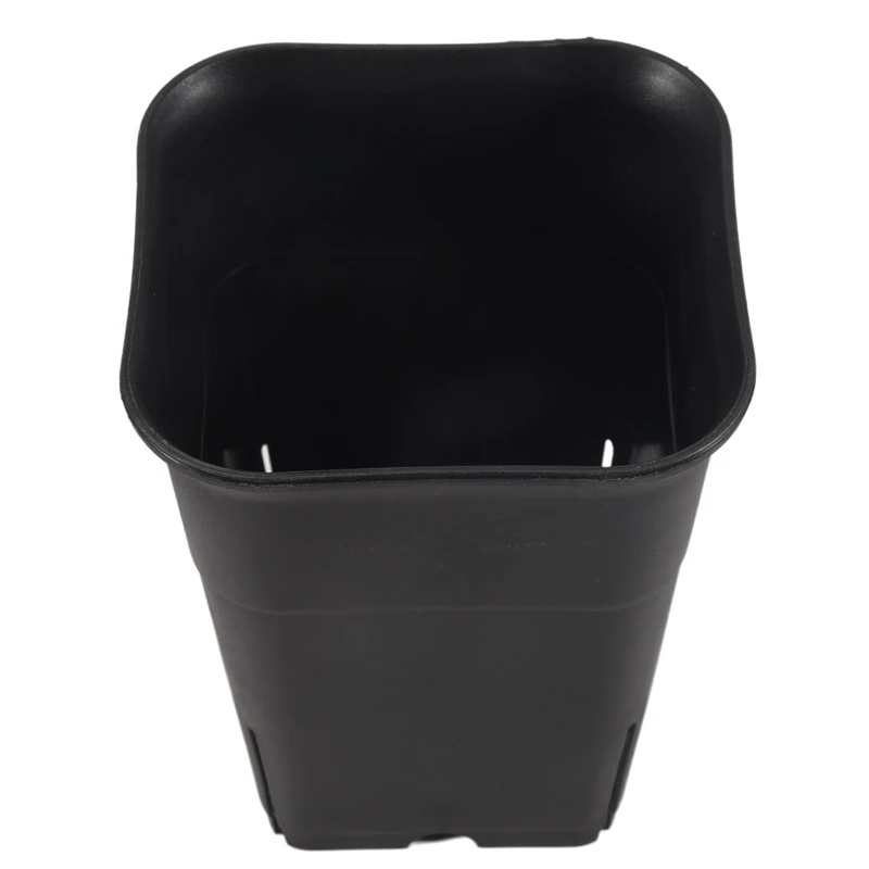 

Набор из 12 черных квадратных пластиковых горшков для суккулентов, цветов, кактусов и т.д., черные горшки для рассады.